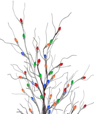6' Light Emitting Diode (LED) Lighted Frosted Christmas Twig Tree Lights