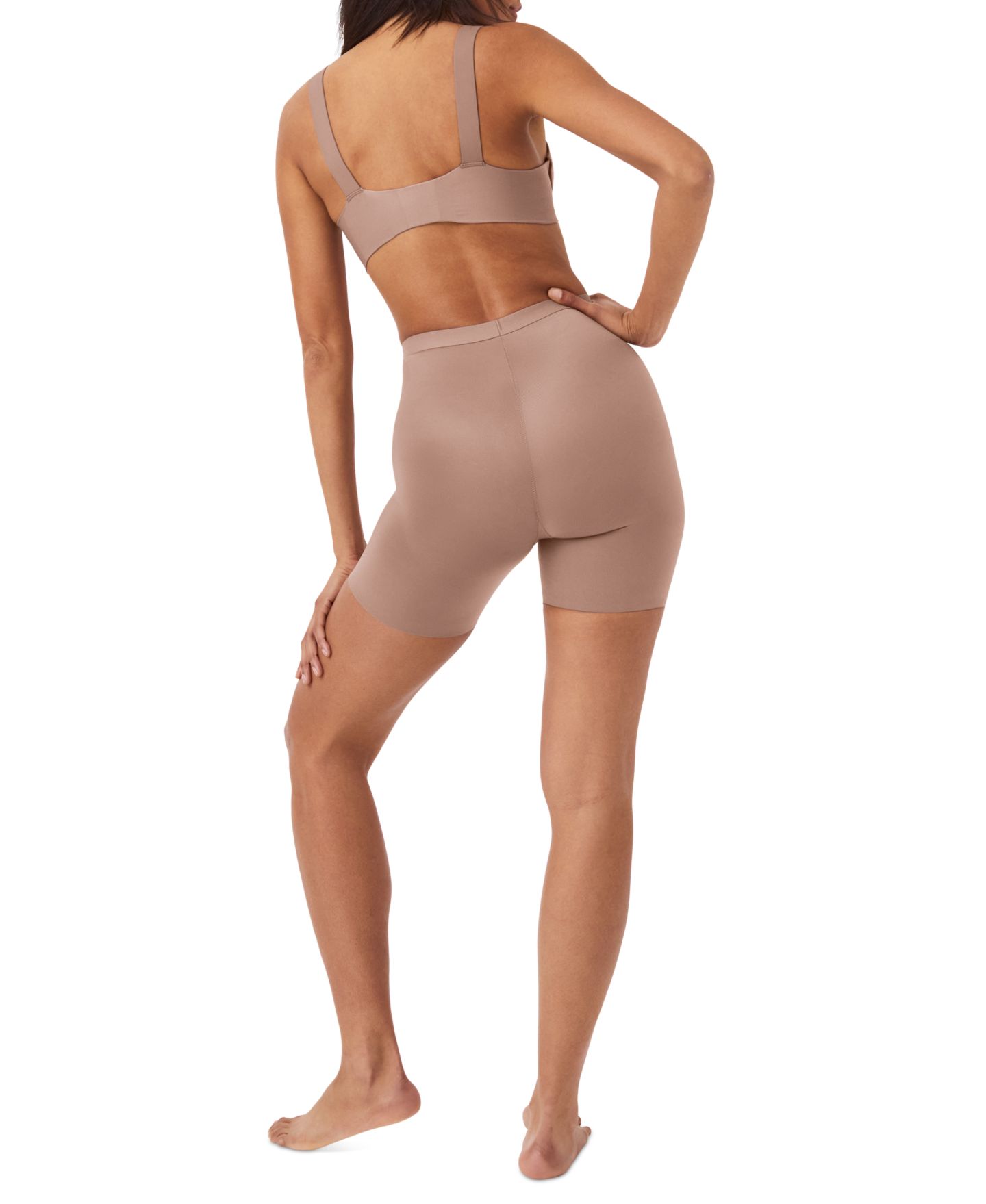 Женские шорты Spanx Thinstincts 2.0 High-Waisted Mid-Thigh Girl, цвет: Caf Au Lait — фото 5