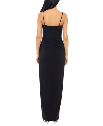Macys long best sale black dresses