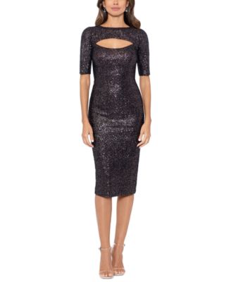 Betsy & Adam - Women's Cutout Sequined Sheath Dress