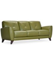 Jaira tufted store leather sofa