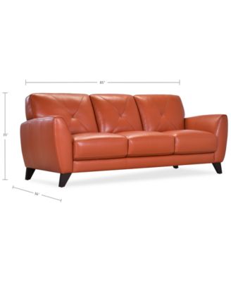 Myia 85" Leather Sofa
