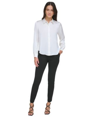 DKNY - Women's Long-Sleeve Button-Down Shirt