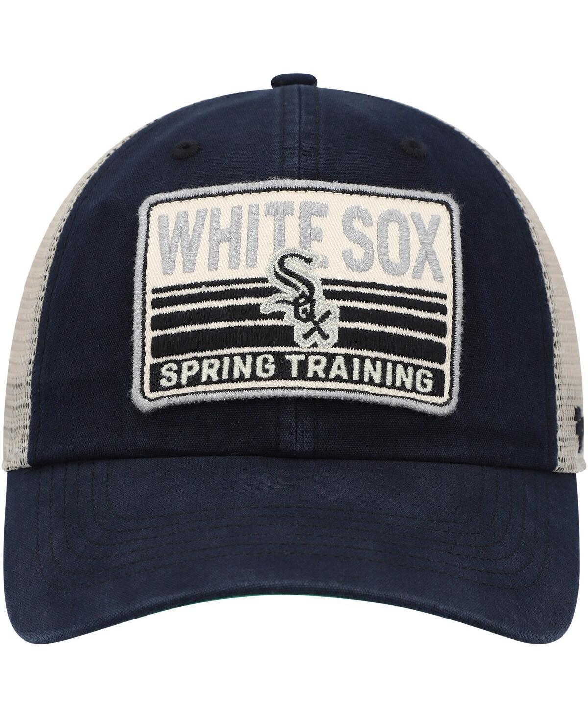 Men's '47 Brand Tan Chicago White Sox Four Stroke Clean Up Trucker Snapback Hat - Tan