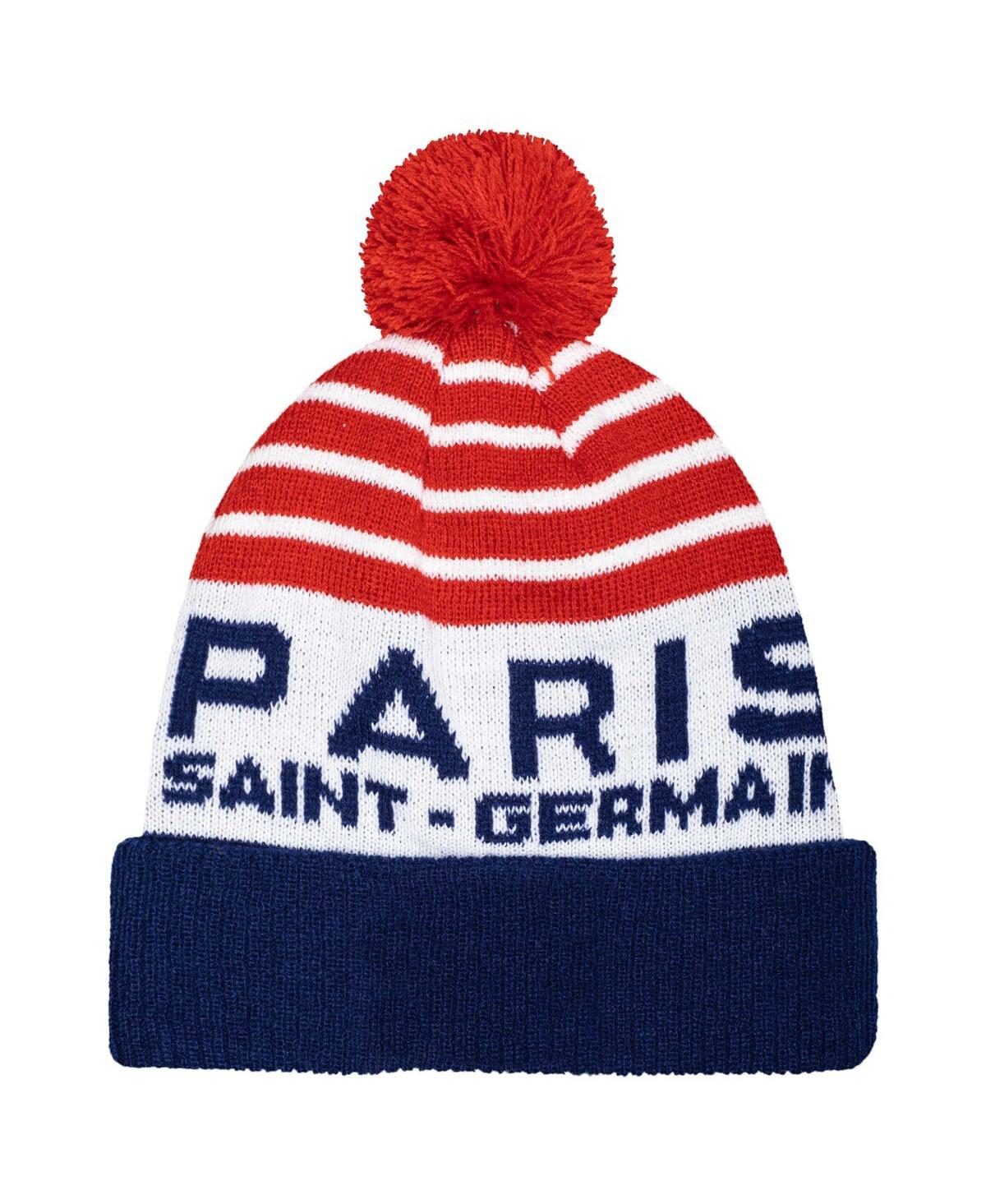 Fan Ink Men's Navy Paris Saint-germain Olympia Cuffed Knit Hat With Pom