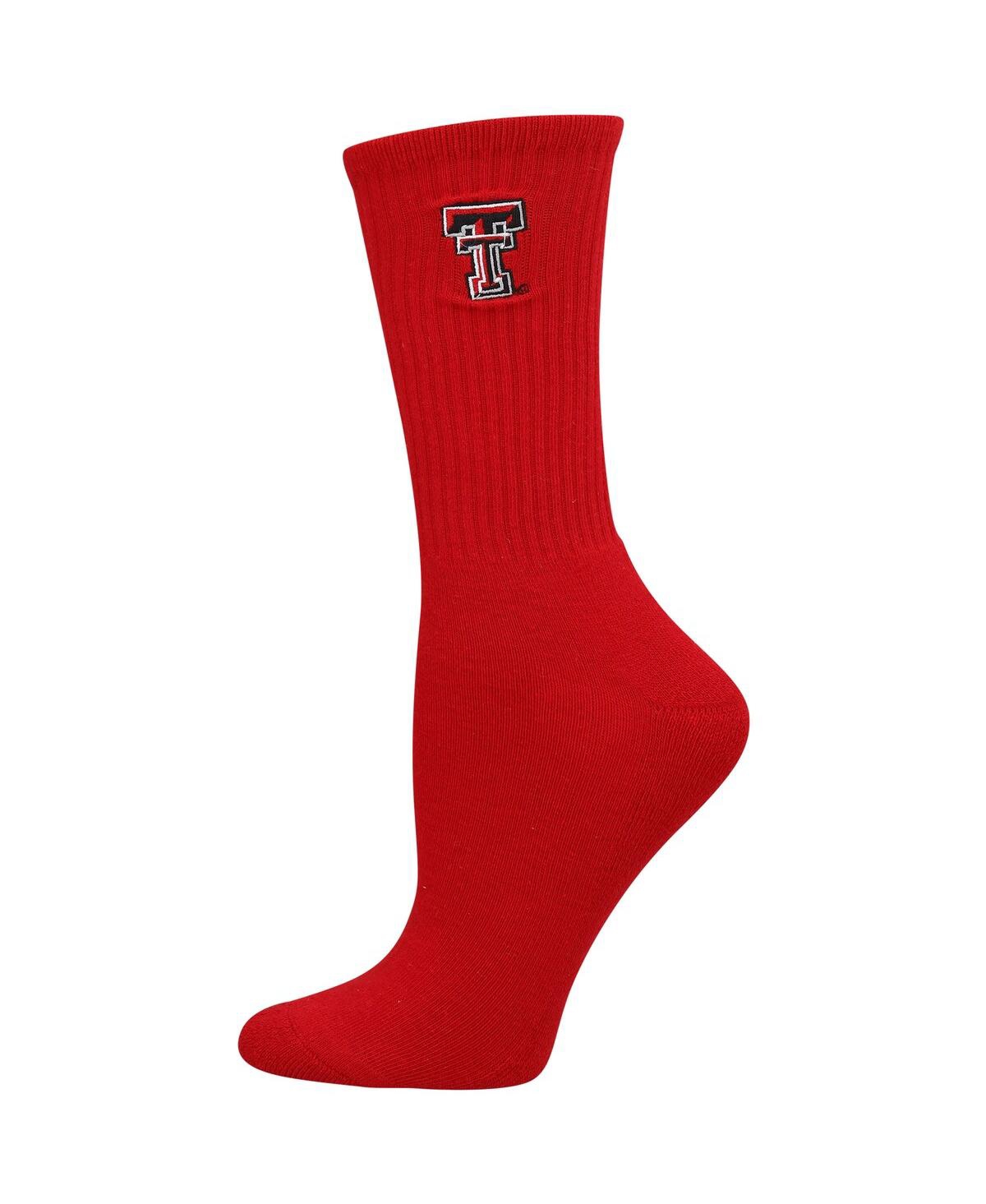 Shop Zoozatz Women's  Red, White Texas Tech Red Raiders 2-pack Quarter-length Socks In Red,white