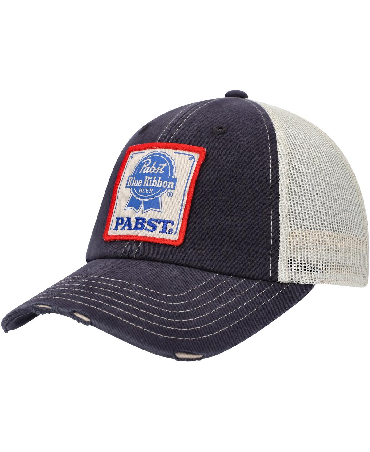 Men's American Needle Navy, Cream Pabst Blue Ribbon Orville Snapback Hat - Navy, Cream