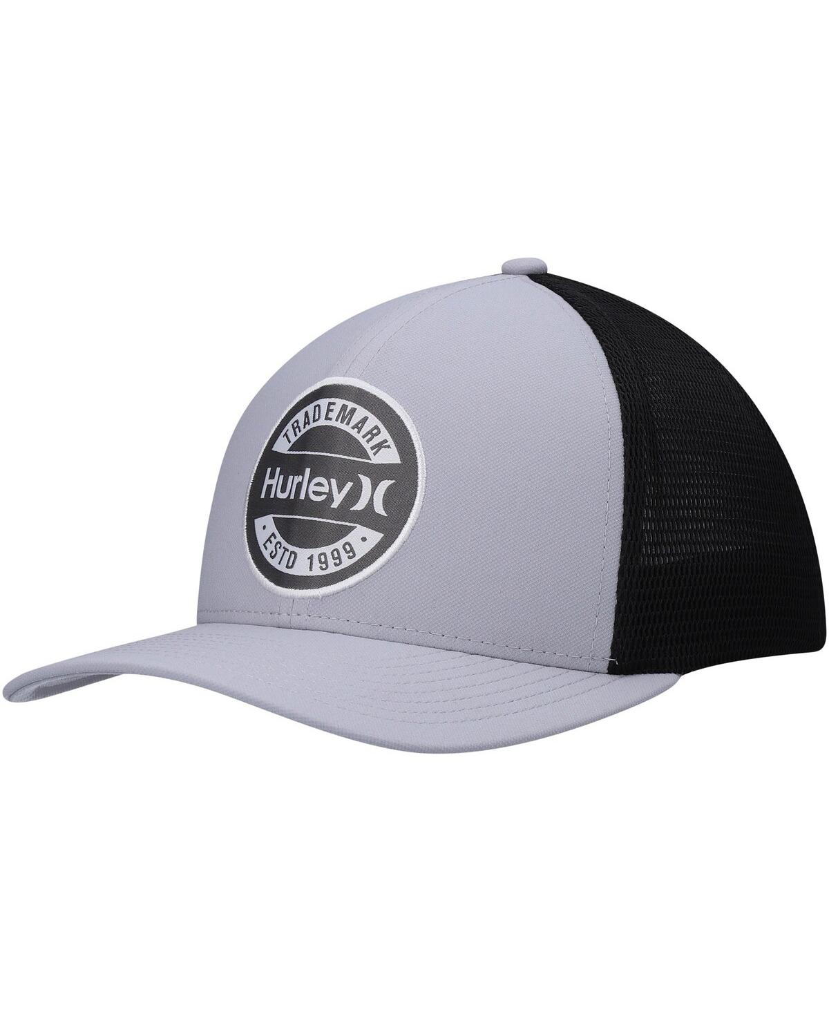 Men's Hurley Gray Charter Trucker Snapback Hat - Gray