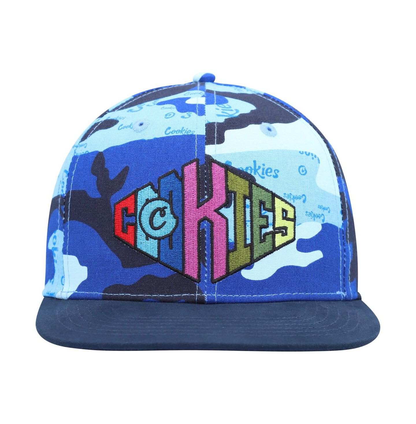 Мужская кепка Cookies Blue, Camo Across the Board Snapback Hat — фото 4