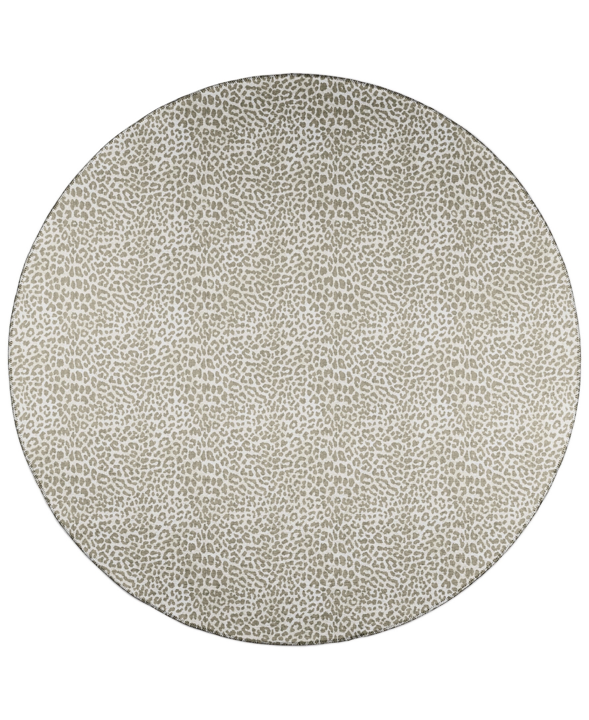 Addison Safari Outdoor Washable ASF32 8' x 8' Round Area Rug - Taupe