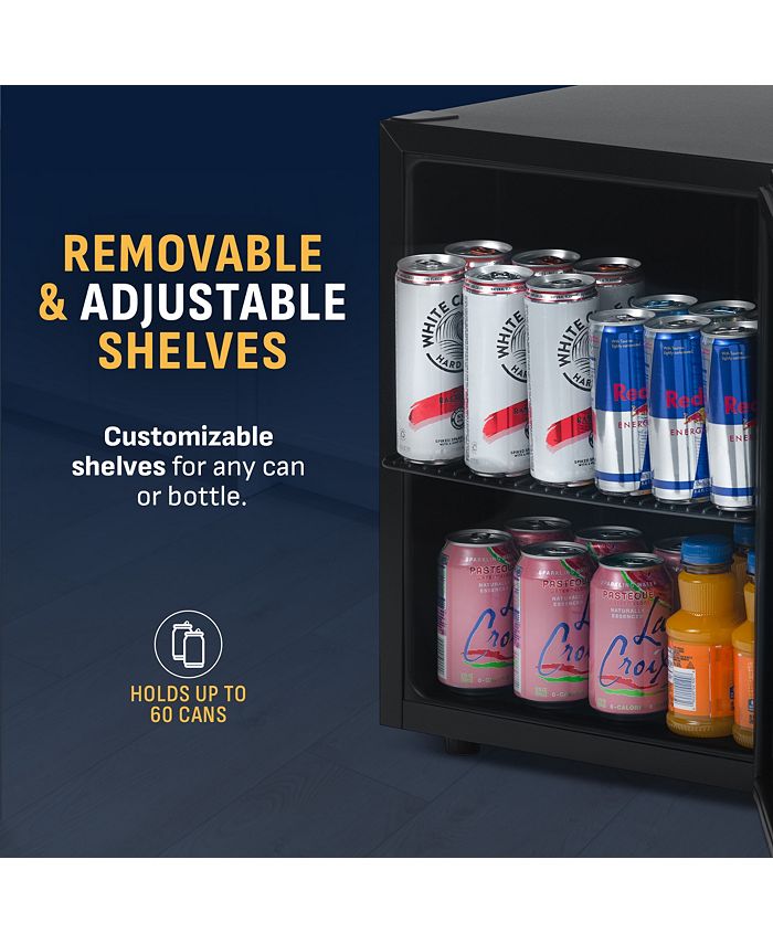 Newair 60 Can Beverage Fridge with Glass Door, Small Freestanding Mini