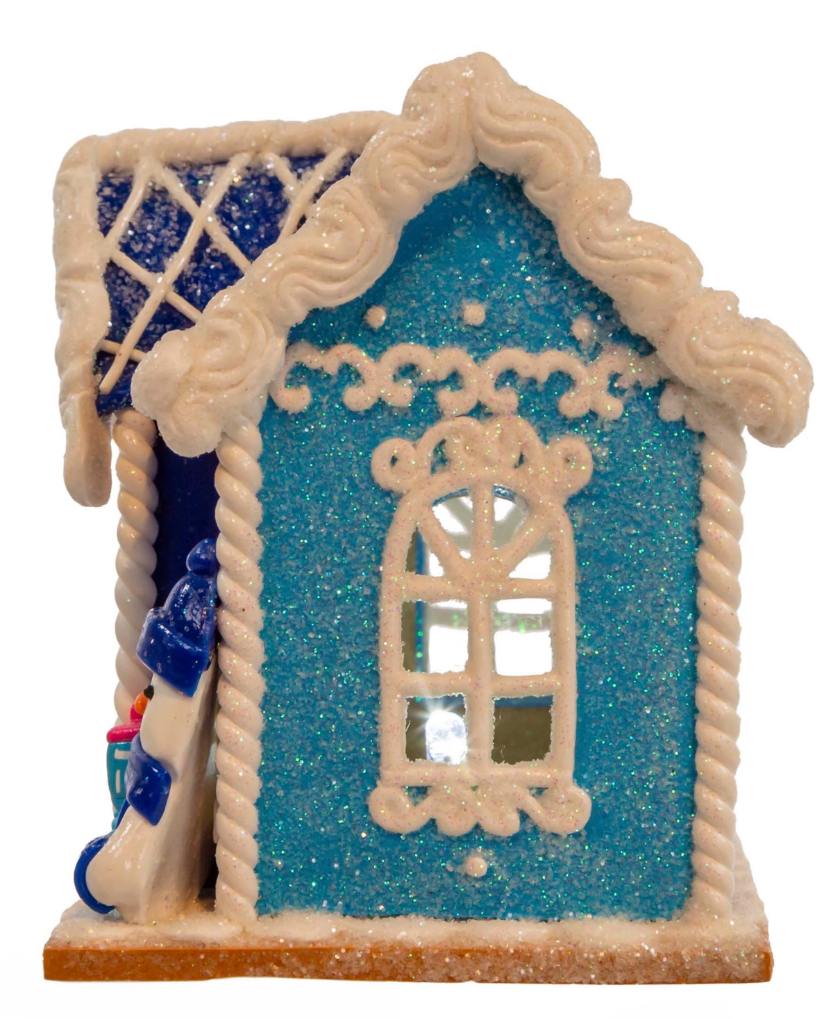 Kurt Adler 4" Claydough Hanukkah Led House Table Piece In Multicolored