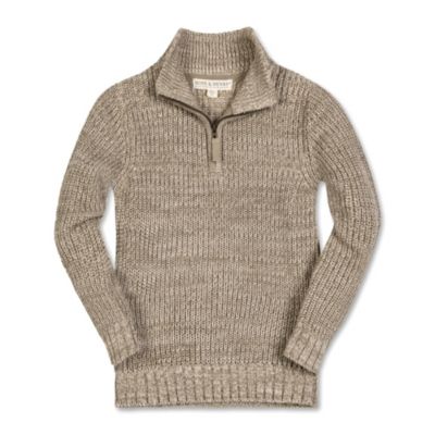 Hope and Henry Boys' Organic Long Sleeve Half Zip Pullover Sweater, Kids