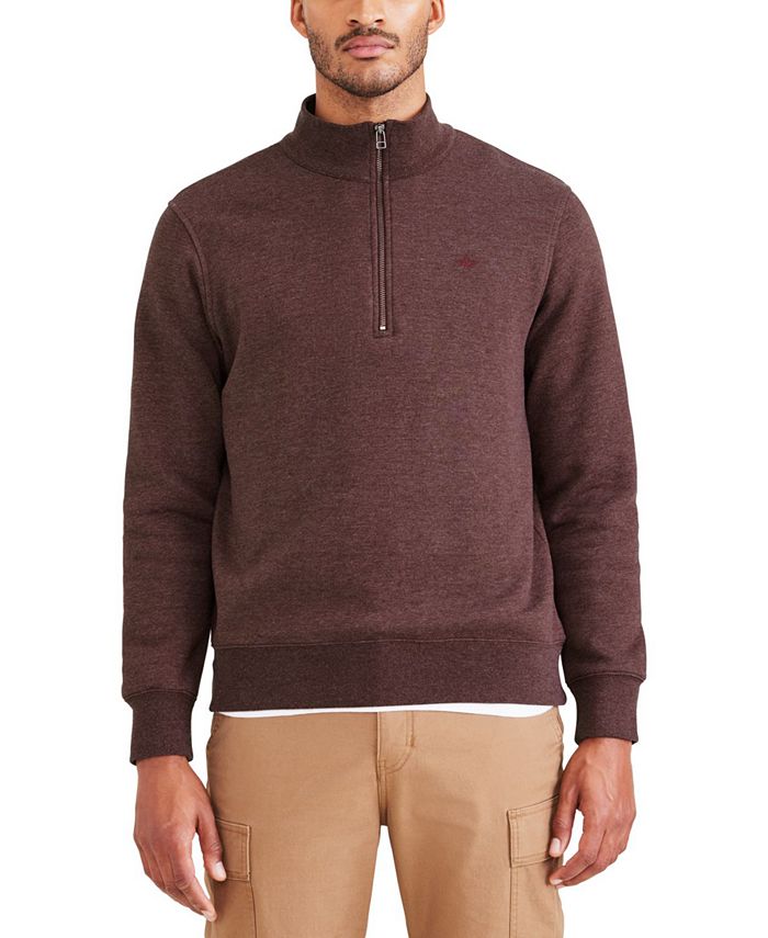Dockers Men s Regular Fit Fleece Quarter Zip Sweater Macy s