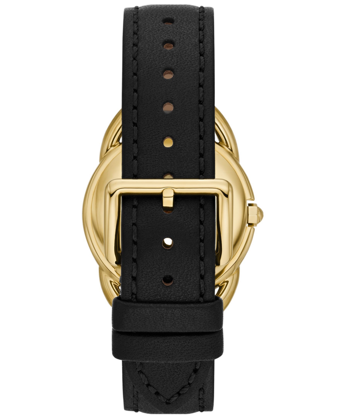 Shop Tory Burch Women's The Miller Black Leather Strap Watch 32mm