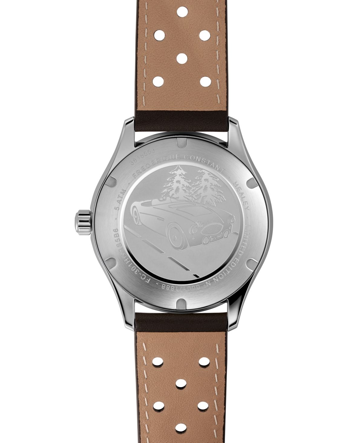 Frederique Constant Men's Swiss Automatic Vintage Rally Healy Cosc Brown Leather Strap Watch 40mm - Limited Edition Box Set