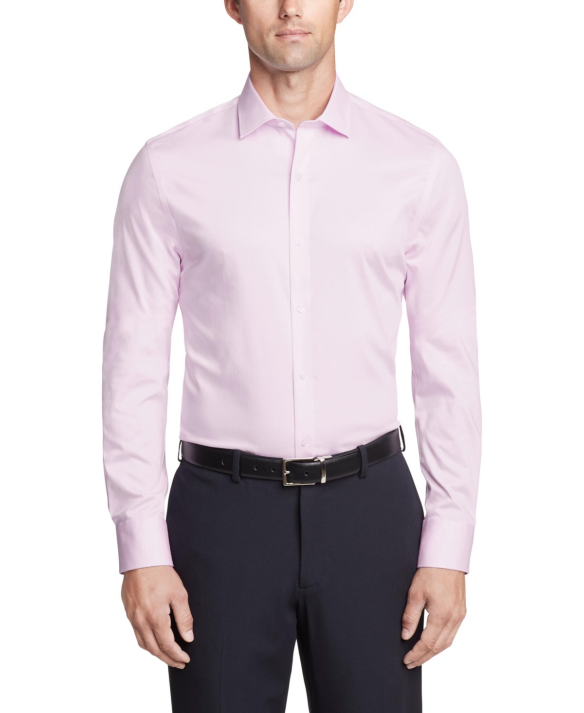 Tommy Hilfiger Men's Slim Fit Th Flex Essentials Wrinkle Resistant Stretch Dress Shirt In White