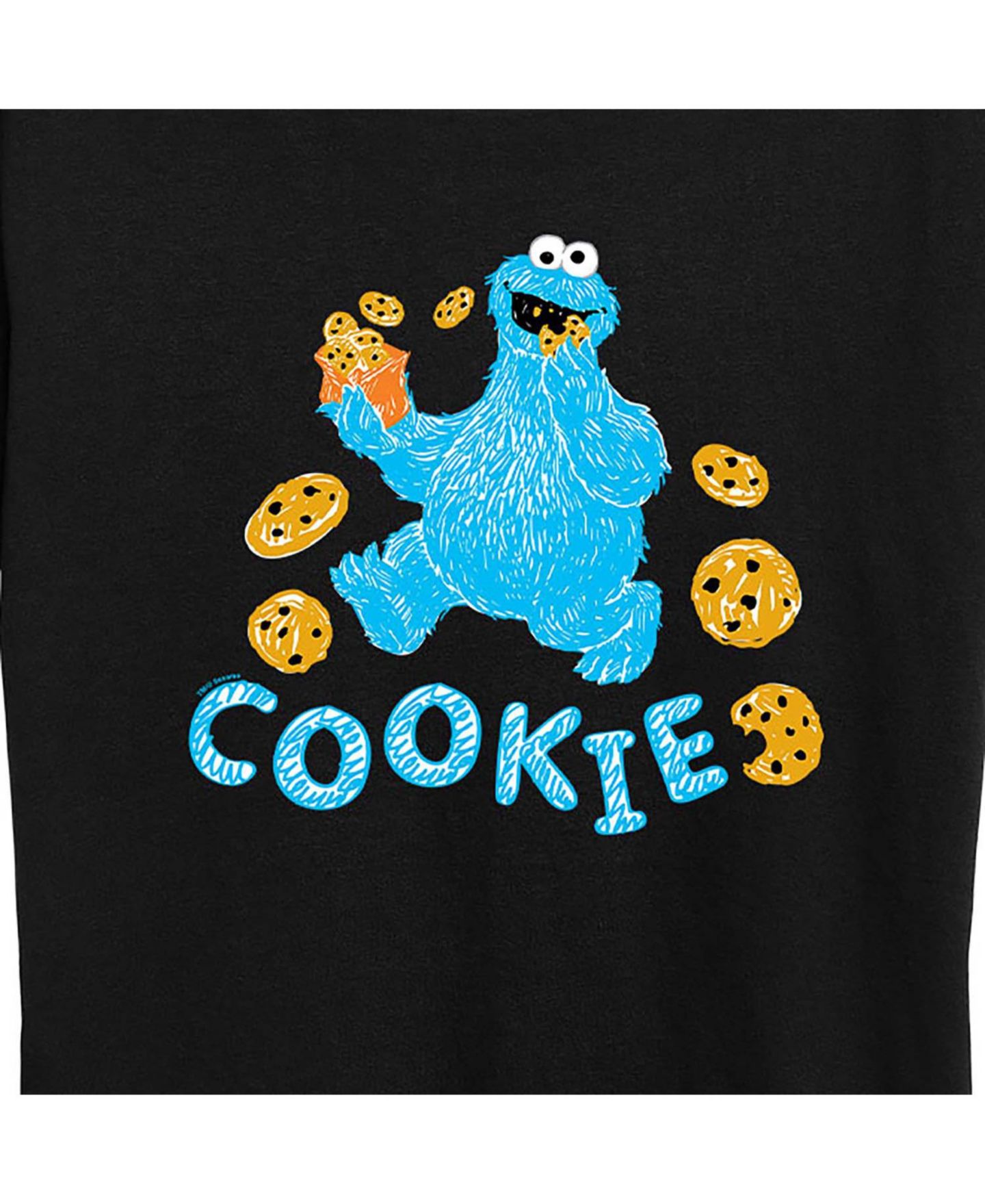 Женская футболка Hybrid Apparel Trendy Plus Size Cookie Monster Graphic, цвет: Чёрный — фото 3