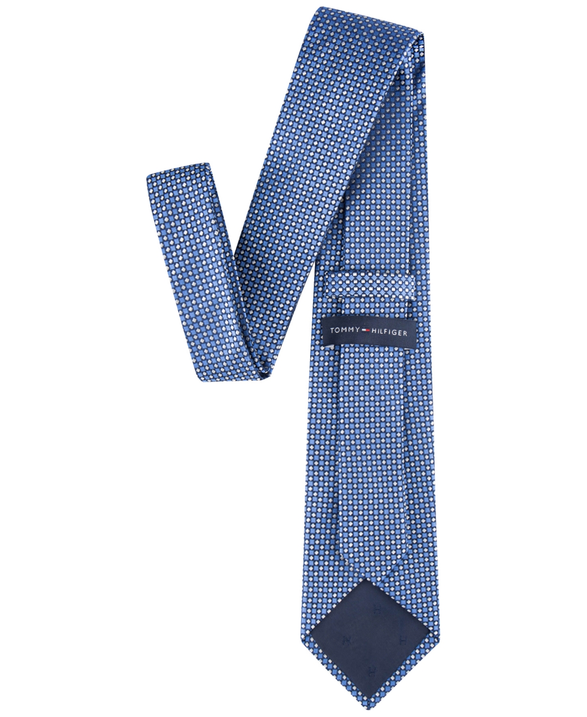 Tommy Hilfiger Men's Micro-Square Neat Tie -blue