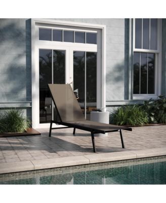 Braelin Textilene Adjustable 5 Position Patio Chaise Lounge And Metal Frame