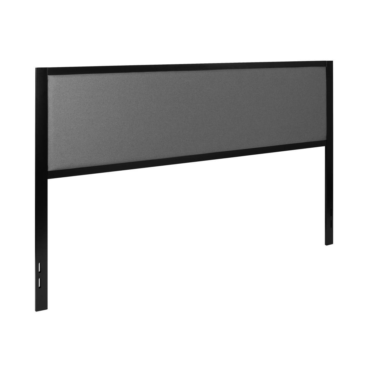 Merrick Lane West Avenue Headboard Upholstered Headboard With Metal Frame And Adjustable Rail Slots