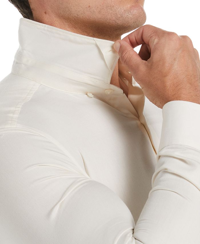 Perry Ellis Men's Untucked SlimFit Twill LongSleeve Shirt Macy's