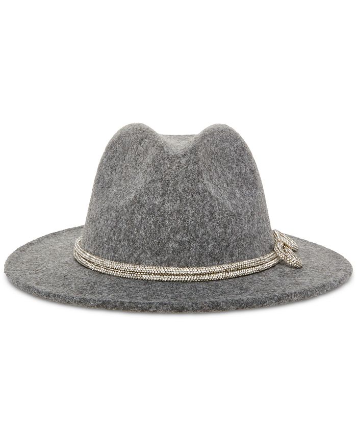 Steve Madden Women's Rhinestone BowTrim Fedora Macy's