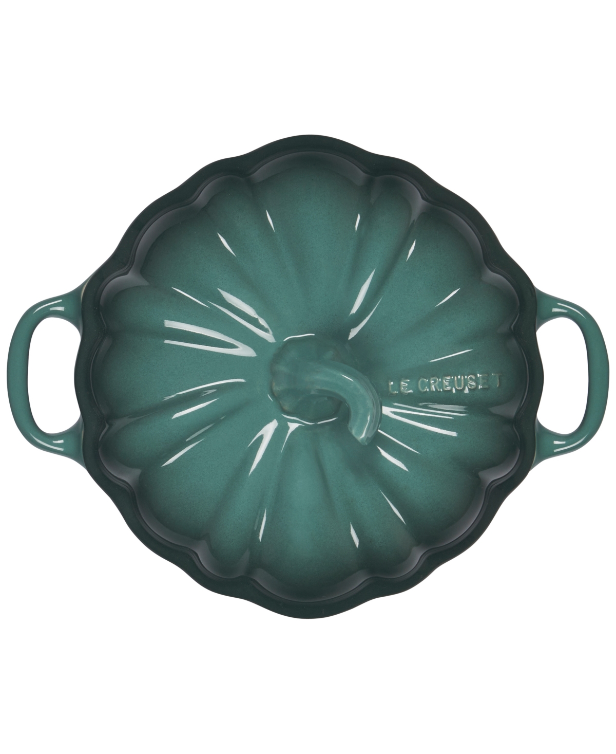 Le Creuset Stoneware Figural 12-oz. Pumpkin Petite Cocotte In White