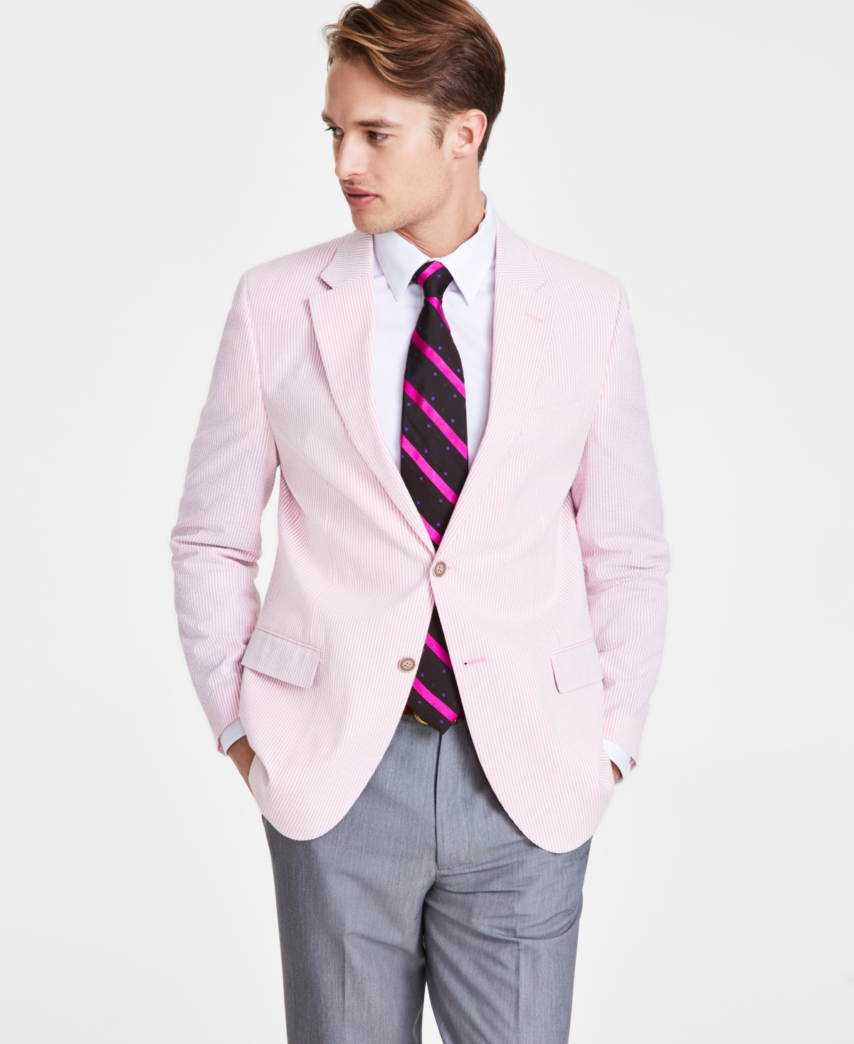 Nautica Men's Modern-Fit Seersucker Sport Coats
