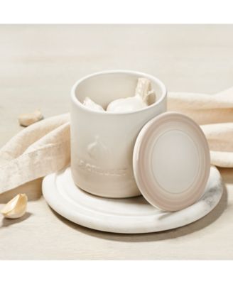 Glazed Stoneware 14-Oz. Garlic Keeper Crock