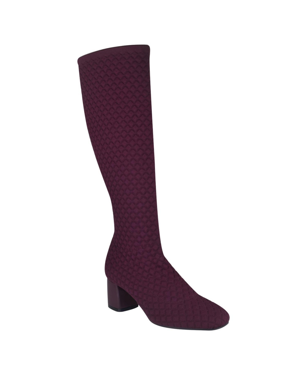 Women's Jenner Memory Foam Stretch Knit Knee High Boots - Burgundy