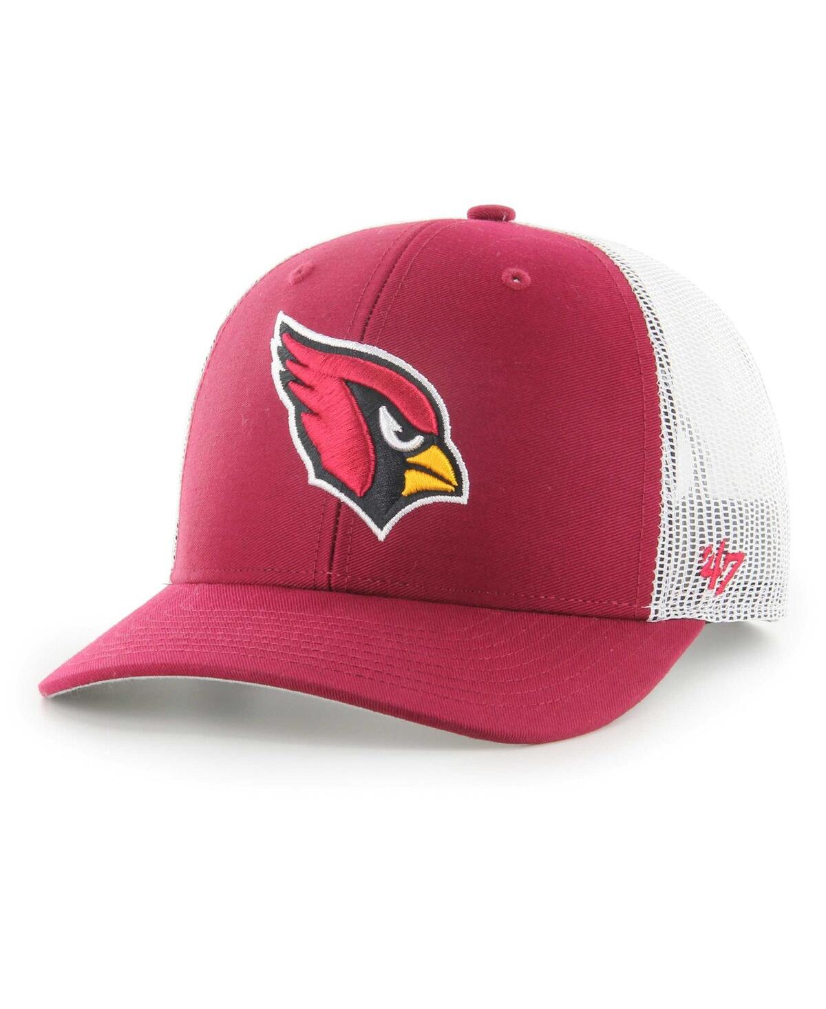 47 Brand Men's ' Cardinal And White Arizona Cardinals Trophy Trucker Flex Hat