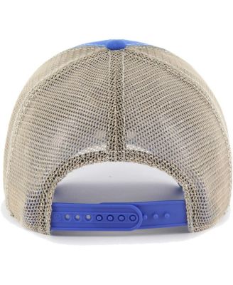 Men's Royal, Natural Los Angeles Rams Notch Trucker Clean Up Adjustable Hat