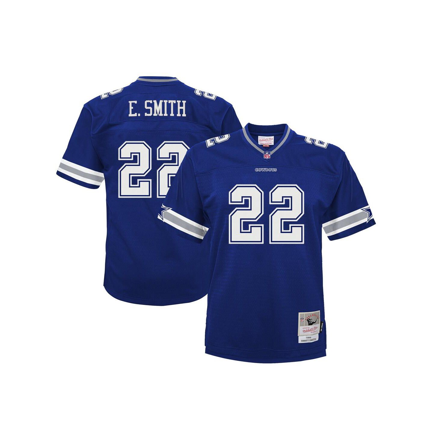 Мужской топ Mitchell & Ness Emmitt Smith Navy Dallas Cowboys Big and Tall 1996 Legacy Retired Player Jersey — фото 1