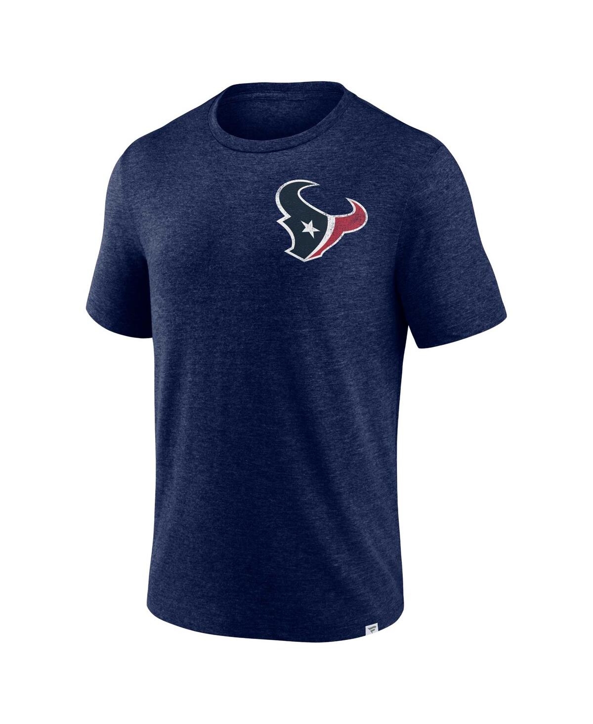 Shop Profile Men's  Navy Houston Texans Big And Tall Two-hit Throwback T-shirt