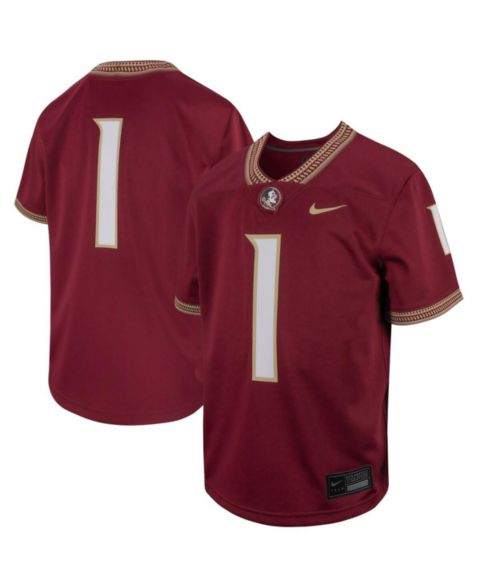 Топ Nike #1 Garnet Florida State Seminoles Football Game Jersey для мальчиков