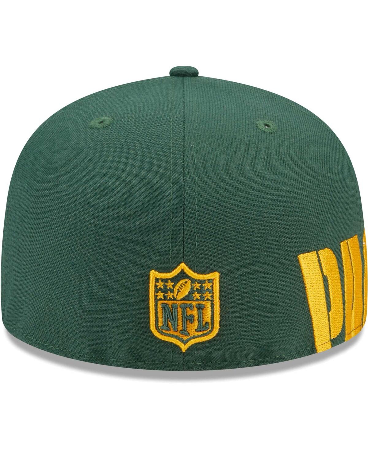 Shop New Era Men's  Green Green Bay Packers Arch 59fifty Fitted Hat