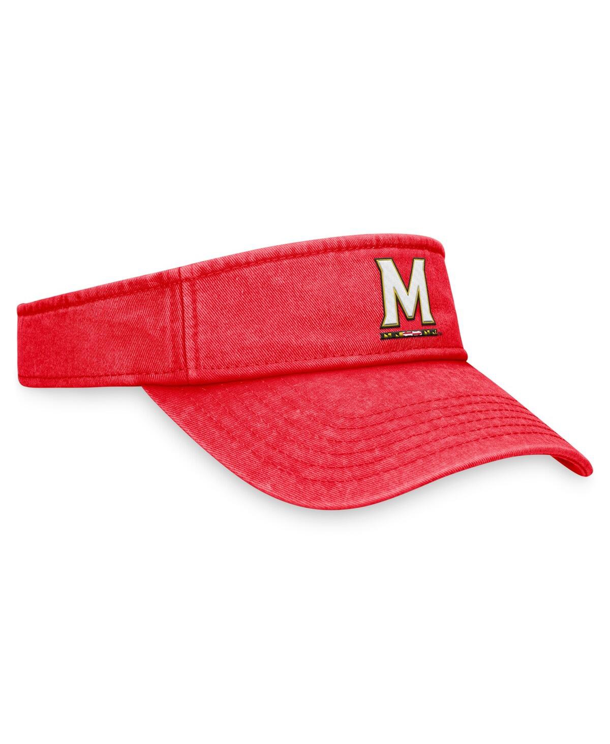 Shop Top Of The World Men's  Red Maryland Terrapins Terry Adjustable Visor