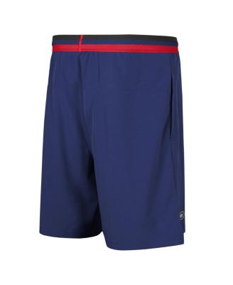 Men's Royal Buffalo Bills Cool Down Tri-Color Elastic Training Shorts
