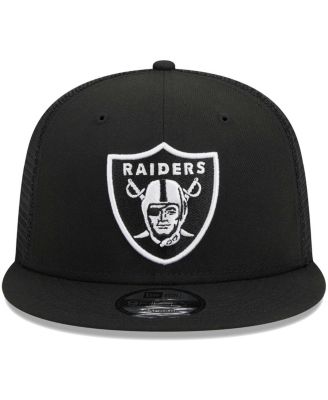 Men's Black Las Vegas Raiders Main Trucker 9FIFTY Snapback Hat