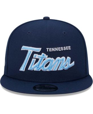 Men's Navy Tennessee Titans Main Script 9FIFTY Snapback Hat