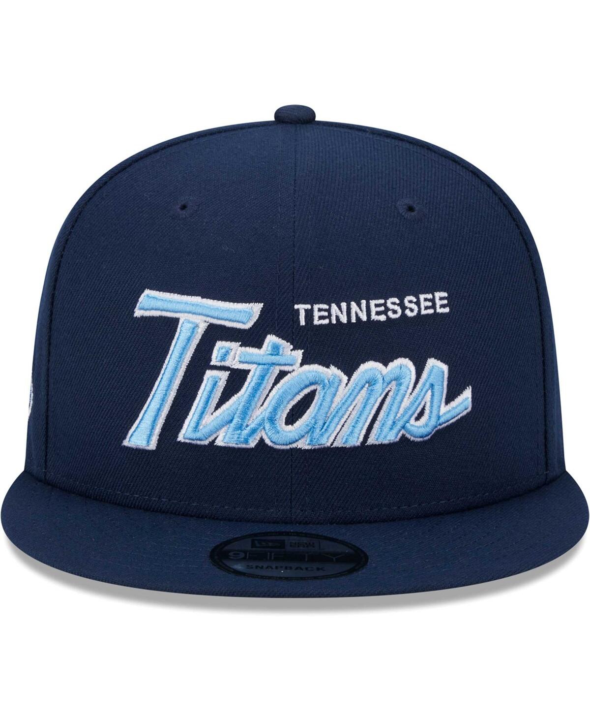 New Era Men's Navy Tennessee Titans Main Script 9fifty Snapback Hat ...