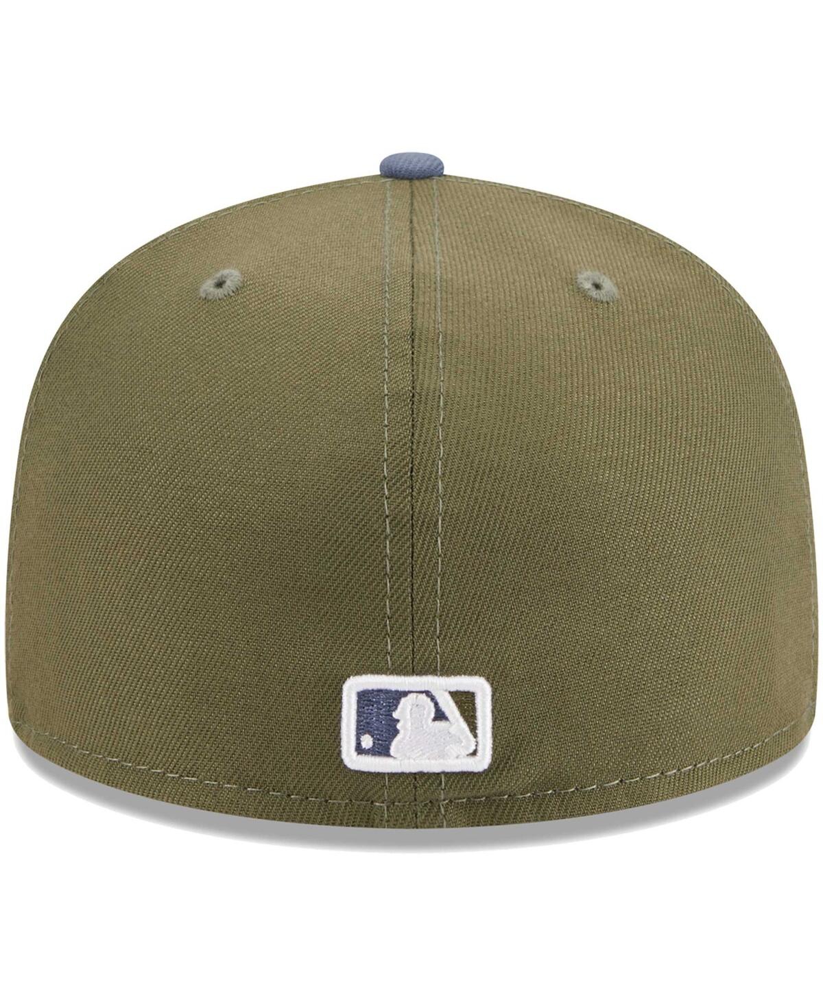 Shop New Era Men's  Olive, Blue Chicago White Sox 59fifty Fitted Hat In Olive,blue
