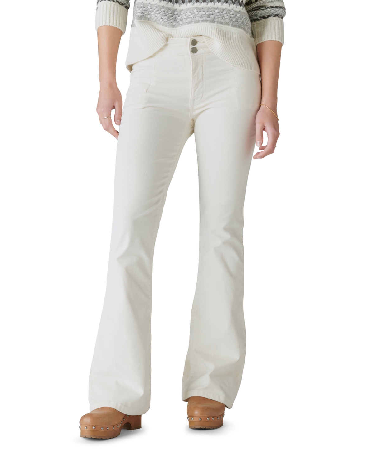 Lucky Brand Stevie High-rise Flared Jeans In Moon Dust