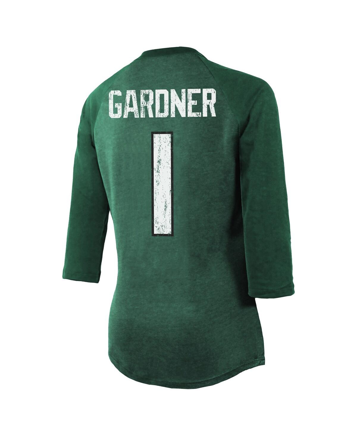 Majestic Women's  Threads Ahmad Sauce Gardner Green New York Jets Player Name And Number Tri-blend Ra In Green