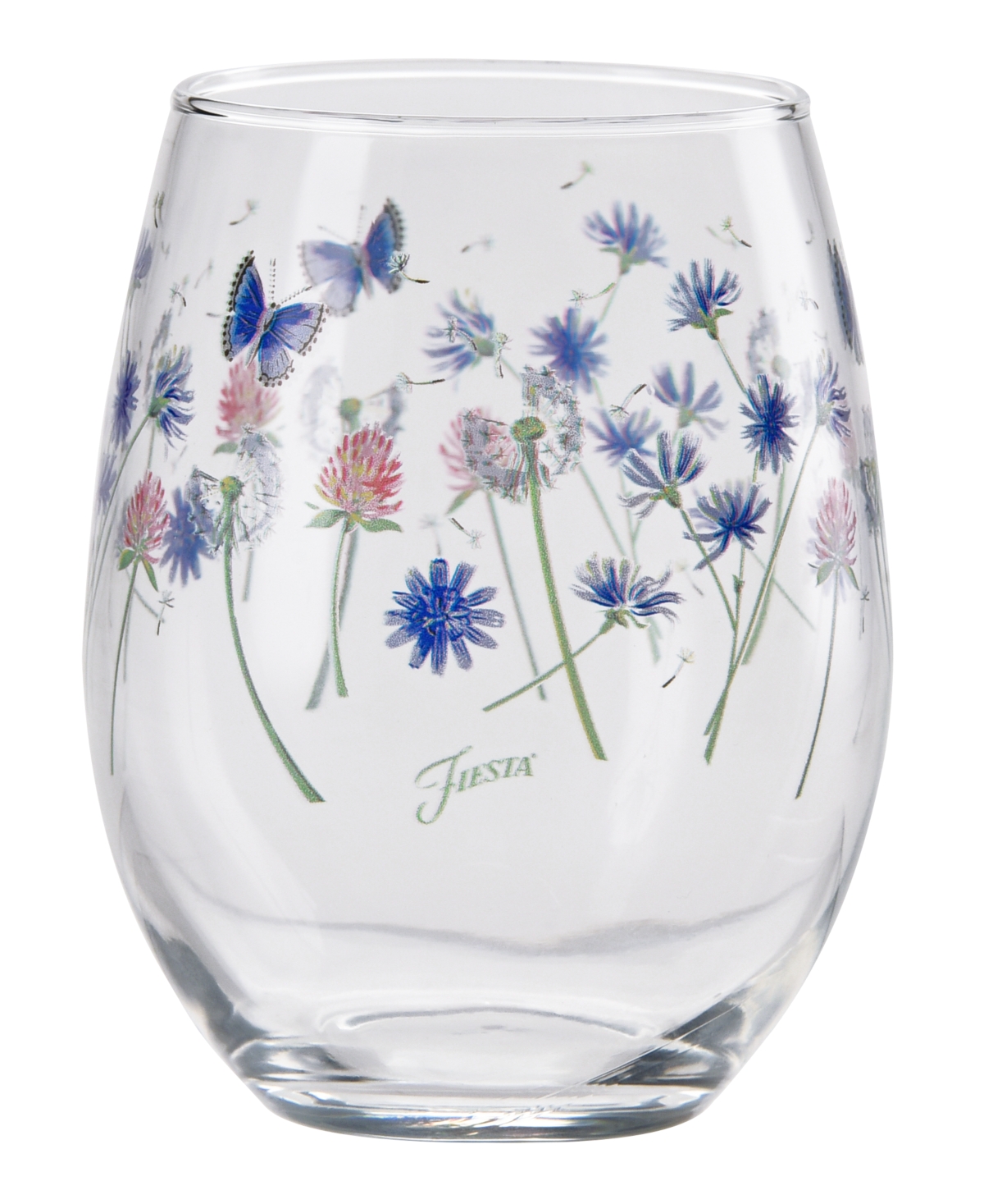 Fiesta Breezy Floral 16-ounce Tapered Cooler Glass, Set Of 4 In Multicolor