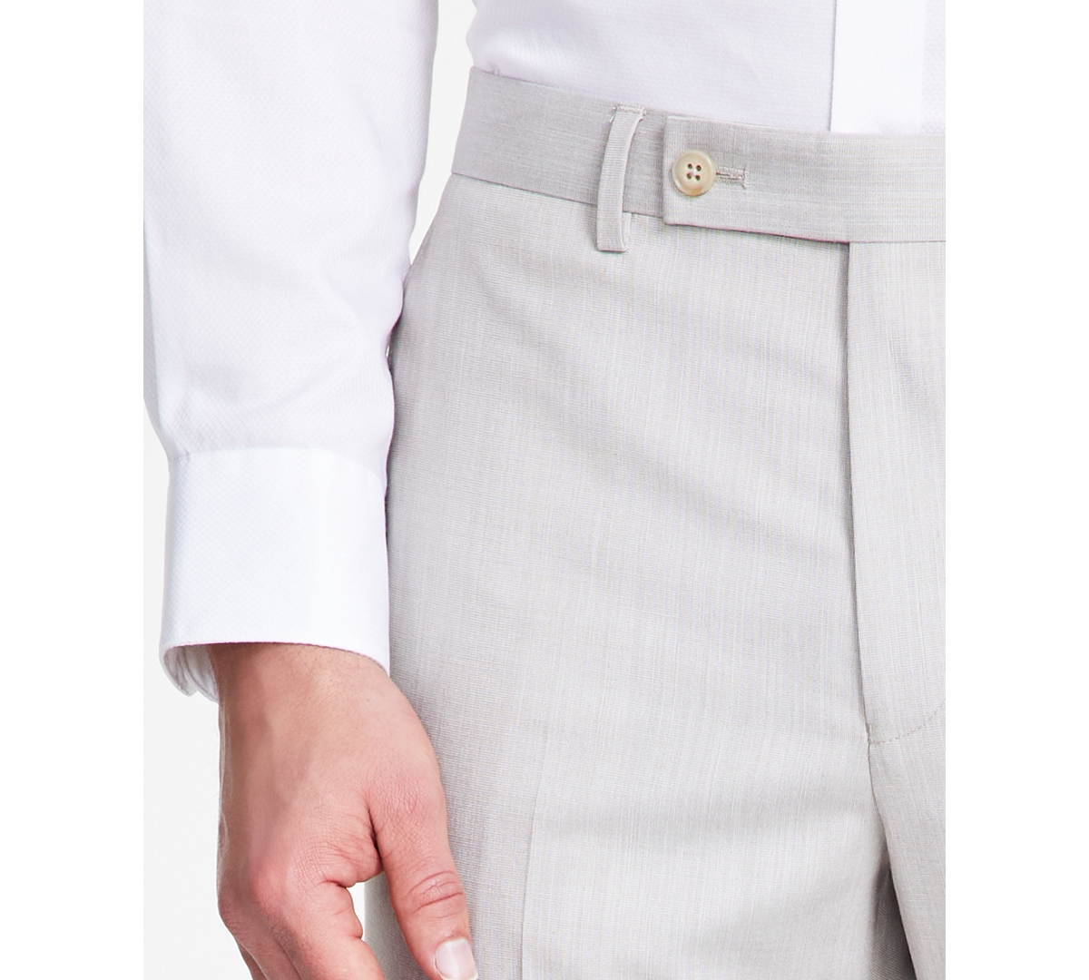 Dkny Men's Modern-FitNeat Suit Separate Pants - Natural