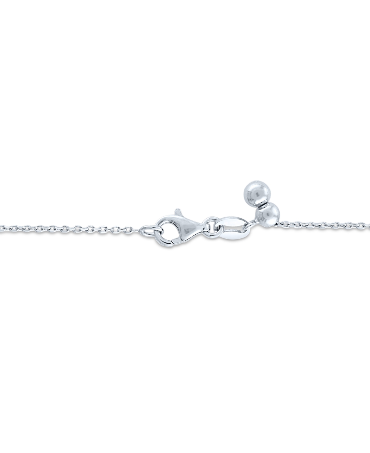 Macy's 2-pc. Set Diamond Lariat Adjustable Layered Necklaces (1/10 Ct. T.w.) In Sterling Silver In Sterling Silver