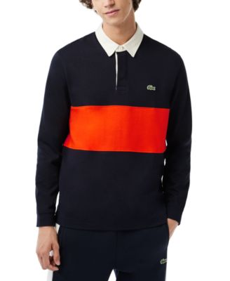 Lacoste - Men's Regular-Fit Colorblocked Long-Sleeve Polo
