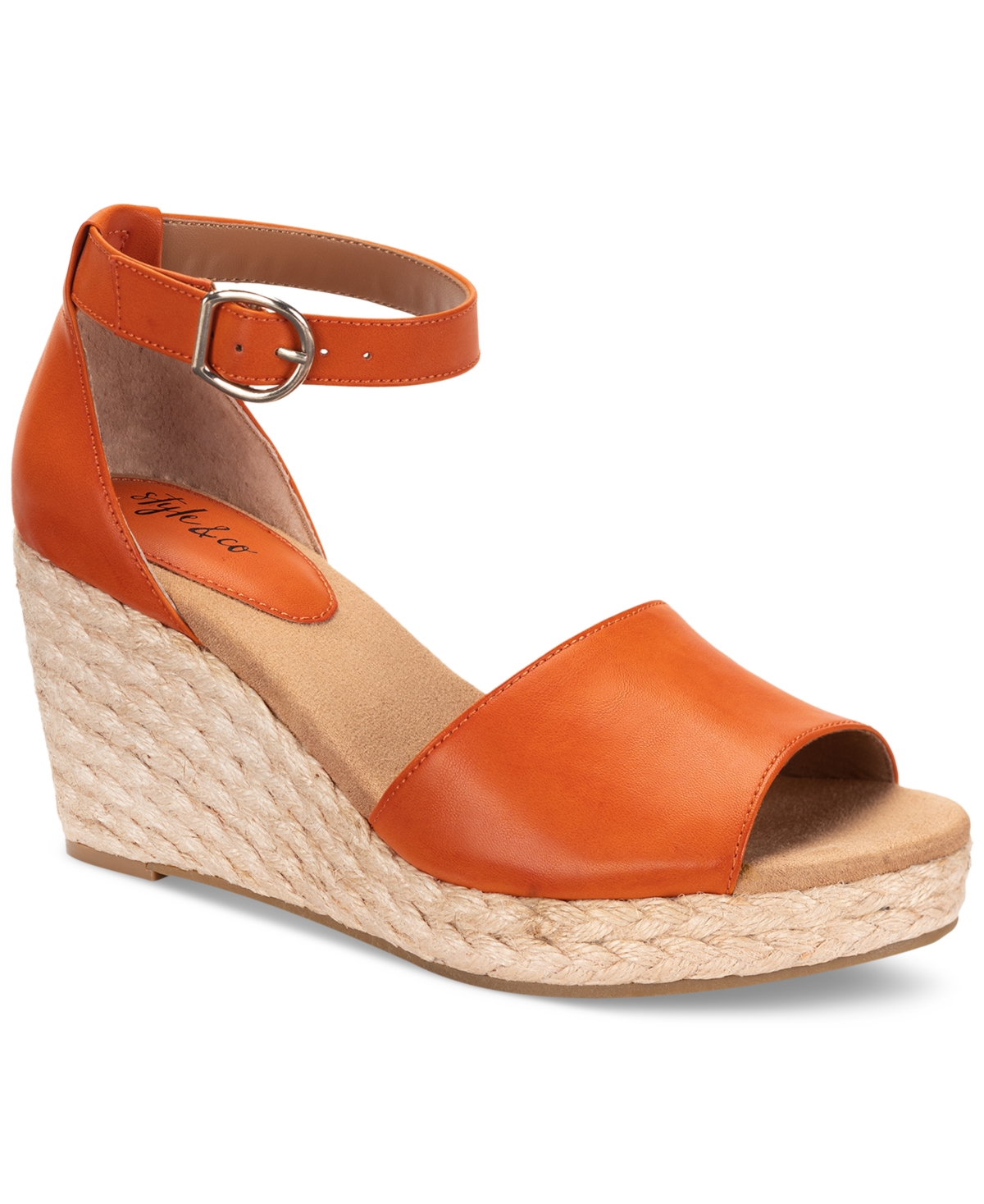 Burnt orange discount wedge sandals